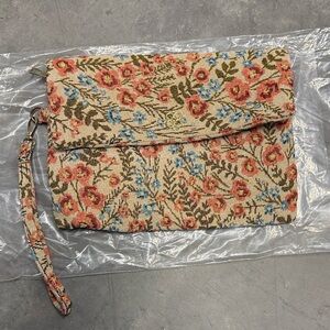 NEW Floral Tapestry Clutch Bag
